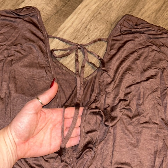 NEW Brown Cropped Length Jumpsuit - Picture 10 of 12